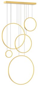 Lampa wisząca okręgi złota Saturno Gold 100W LED mezzanine