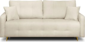 Sofa z Funkcją Spania SEUL Rozkładana Dwuosobowa Beżowa Boucle Nowoczesna