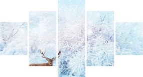 Obraz majestatycznego jelenia (125x70 cm)