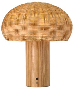 Lampa stołowa LED z rattanowym kloszem (wysokość 32 cm) – Villa Collection