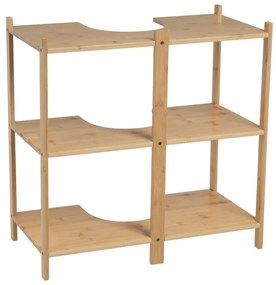 Bambusowa szafka pod umywalkę w naturalnym kolorze 60x60 cm – Casa Selección