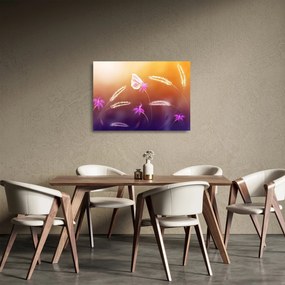 Obraz na szkle - Różowy motyl (70x50 cm)