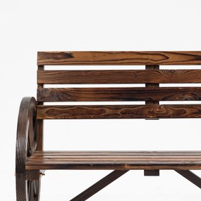 Outsunny Ławki Ogrodowe Drewniane - Krzesło Ogrodowe Koło, Małe i Duże, Do 240 kg | Aosom PL