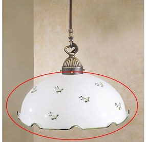 Uniwersalny klosz zamienny NONNA E27 Ø 20 cm biały/zielony