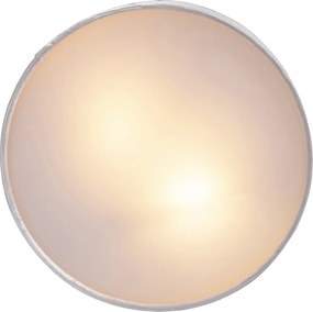 Nowoczesna lampa sufitowa różowa 30 cm ze złotym wnętrzem - Drum