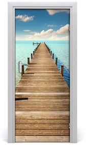 Naklejka fototapeta na drzwi Drewniane molo