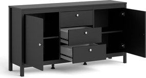 Komoda pokojowa w kolorze czarnym Madrid 3+2