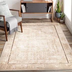 Dywan vintage Beyond Ramka beżowy 140 cm x 190 cm