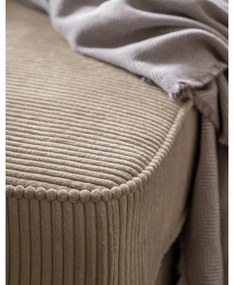 Szarobrązowy sztruksowy szezlong (prawostronny) Chic Charlotte – Miuform