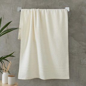 Kremowe bawełniane ręczniki kąpielowe frotte zestaw 2 szt. 90x140 cm Zero Twist – Catherine Lansfield