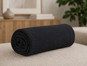 Koc fleece VELINA, czarny Rozmiar: 150 x 200 cm