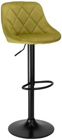 Oliwkowy hoker welurowy na czarnej nodze B6-Z17