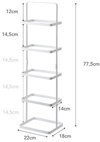 Biały metalowy regał na buty Tower Shoe Rack – YAMAZAKI