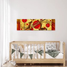 Abstrakcyjny obraz z dwiema kobietami (170x50 cm)