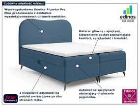 Niebieskie łóżko kontynentalne z pojemnikiem E9-B56