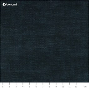 Ciemnoniebieske tapicerowane łóżko dwuosobowe ze schowkiem ze stelażem 160x200 cm Jade – Bobochic Paris
