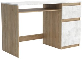 Biurko komputerowe młodzieżowe szkolne 120 cm REMI1 Dąb Sonoma/Beton