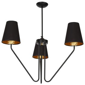 Czarny potrójny żyrandol - K426 P9-R85