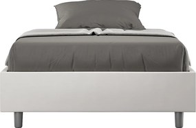 Łóżko bez stelaża tapicerowane 120x200 sztucznej skóry biały Azelia