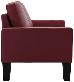 Minimalistyczna bordowa sofa - Clorins 2X