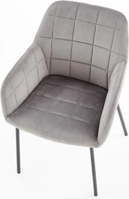 Tapicerowane krzesło do jadalni z wysokimi podłokietnikami K305