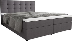 BEDANTE Łóżko kontynentalne Fado 2 180x200 Cosmic 160, jasnoszary, pojemnik na pościel