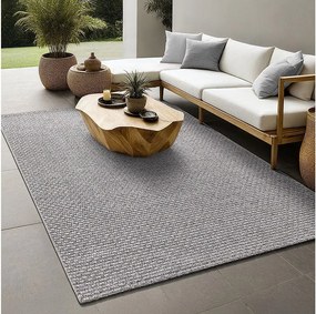 Dywan Maldive zewnętrzny boho design, szary, 200 x 290 cm