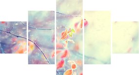 Obraz - Listki w lodzie (125x70 cm)