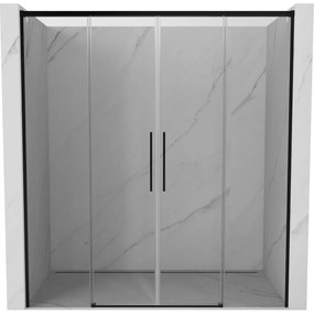 Mexen Rox drzwi prysznicowe rozsuwane 170 cm, transparent, czarne - 8C2-170-002-70-00