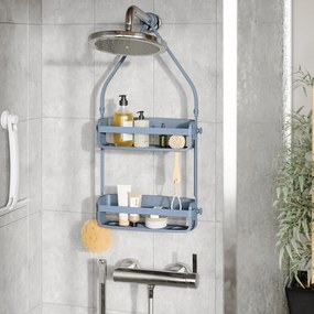 Niebieska wisząca plastikowa półka łazienkowa Flex – Umbra