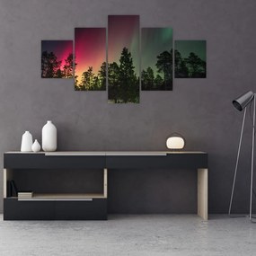 Obraz zorzy polarnej (125x70 cm)