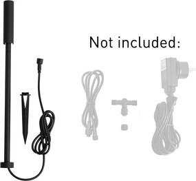 Nowoczesny reflektor ogrodowy 12V czarny 10 cm z LED IP65 - Voltaire Lino