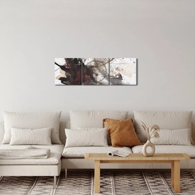 Obraz obrazu abstrakcyjnego (z zegarem) (90x30 cm)