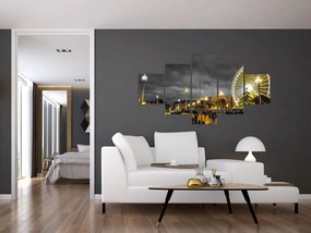 Obraz diabelskiego młyna o zmierzchu (125x70 cm)
