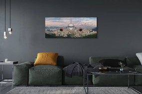 Duży obraz na płótnie Lot nad Miastem i Górami