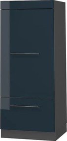 Szafka do mikrofalówki ciemnoniebieski wysoki połysk 60x58.1x153.6 fame-line