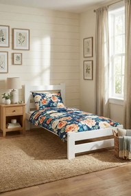 Białe drewniane łóżko pojedyncze 80x200 R2-P16