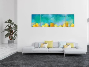 Obraz żółtych tulipanów (170x50 cm)