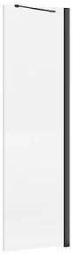 Ścianka prysznicowa do kabiny walk-in - Czarny mat - Szkło 5 mm - 60x200 cm - DAREN