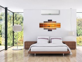 Obraz - żeglowanie na łodzi (125x70 cm)