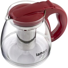 Lamart LT7074 czajnik Verre, 1,5 l, czerwony