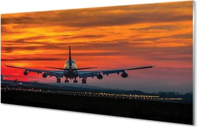 Panel nad Blat Kuchenny Samolot w Chmurach o Zachodzie