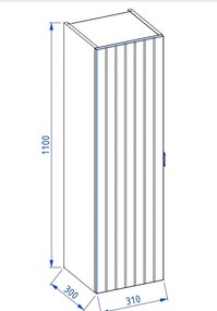 Szafka łazienkowa HARMO 31 cm szaro-zielony półmat KROFAM