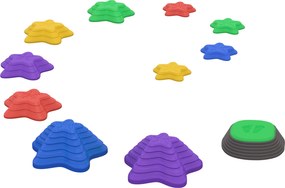 ZONEKIZ Zestaw Kamieni do Balansowania dla Dzieci od 3 lat, 11 kamieni, antypoślizgowe, do 80 kg, w kształcie rozgwiazdy