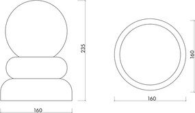 Czerwona/fioletowa lampa stołowa z litego drewna ze szklanym kloszem (wysokość 24 cm) Otem – noo.ma