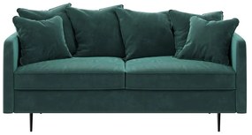 Ciemnoturkusowa aksamitna sofa Ghado Esme, 176 cm