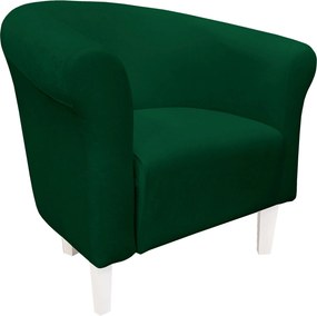 Fotel Milo tkanina Mikrofaza stylowy fotel do salonu i sypialni : Kolor nogi - Biała, Kolor tkaniny - 9 MIKROFAZA, Wysokość nogi - 15 cm