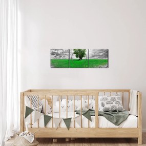 Obraz - Kawałek natury w mieście (z zegarem) (90x30 cm)