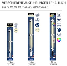 Drążek prysznicowy LED 74 cm, ciepła biel, WENKO