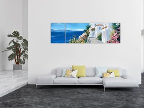 Obraz - Uliczka nad morzem (170x50 cm)